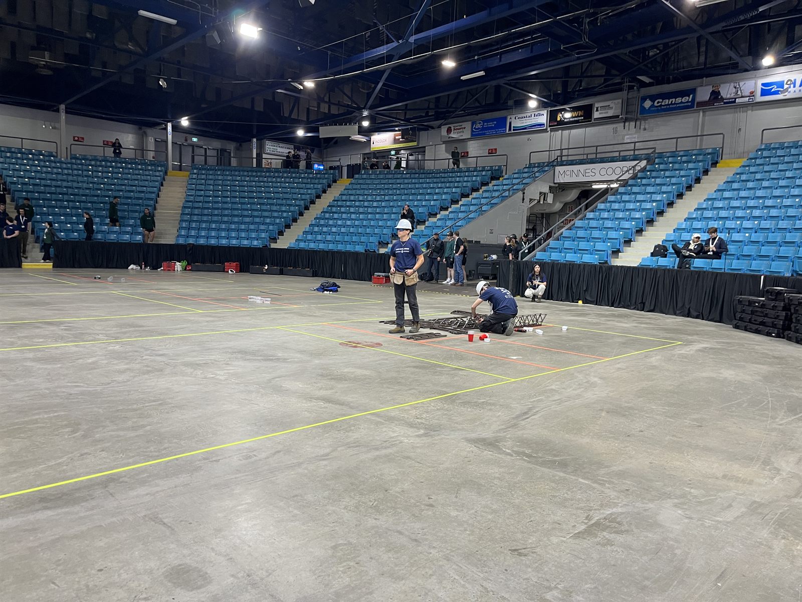 The team on the competition floor
